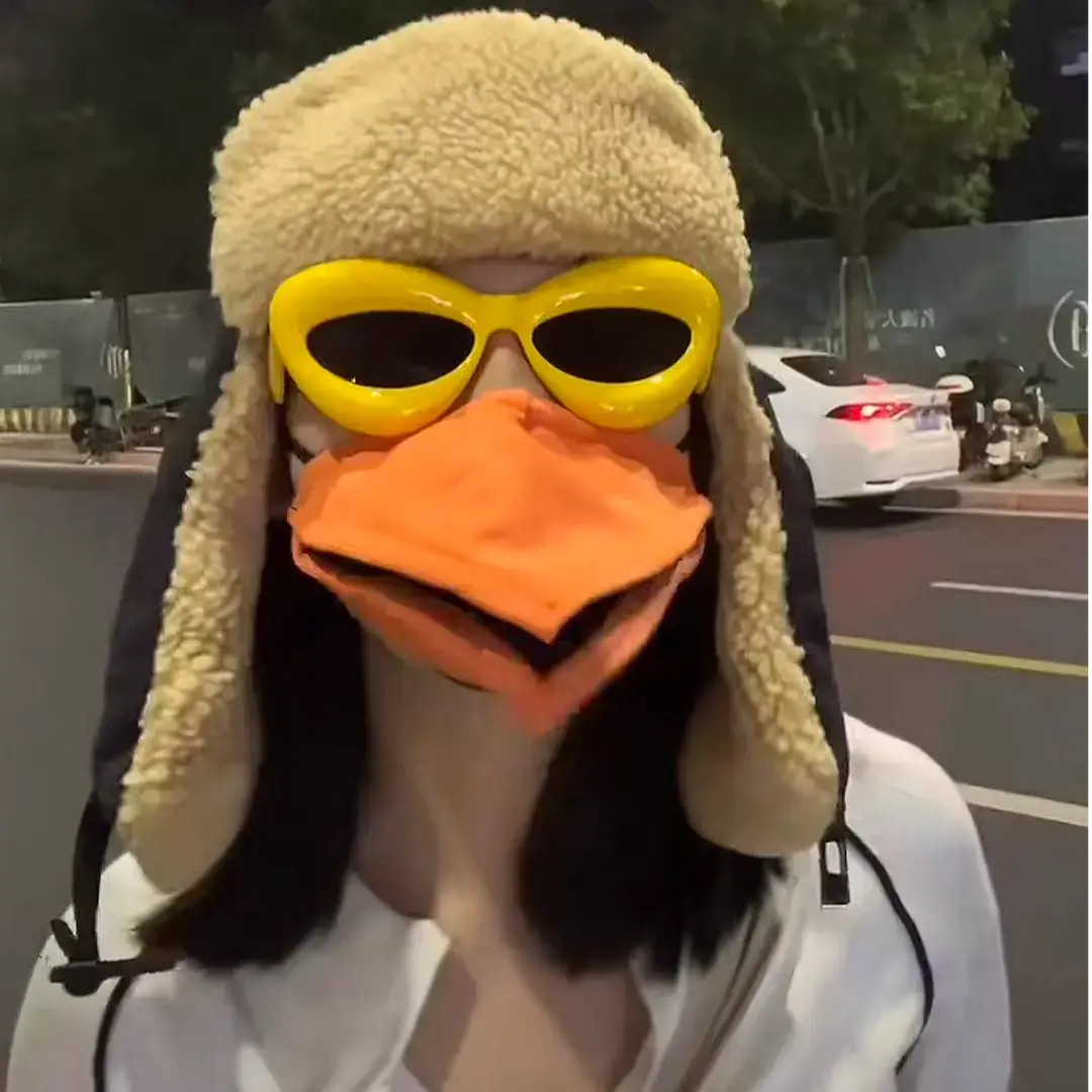 乌鸦嘴口罩创意鸟语花香3D张嘴可动口罩搞怪抽象cos鸭嘴动物道具