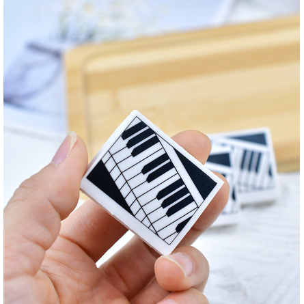 可爱钢琴橡皮擦黑白琴键立体音乐橡皮儿童文具