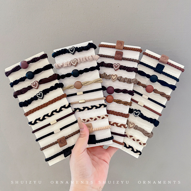 头绳女生2023新款发圈皮套女扎头发马尾皮筋简约耐用发绳头饰成人