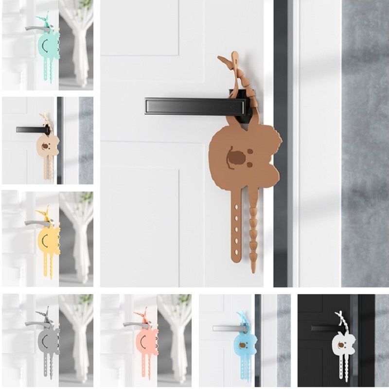 婴儿房房门静音锁 防止关门冲击硅胶静音锁套 卧室防撞保护缓冲垫