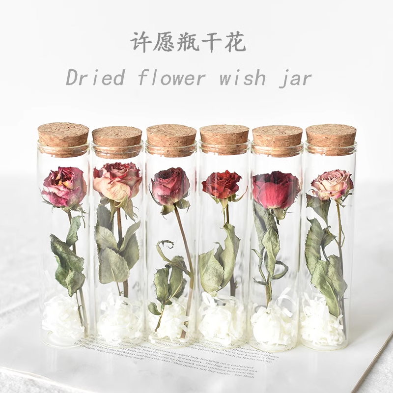 许愿瓶试管干花迷你小花束标本小王子玫瑰真花摆件送闺蜜朋友礼物