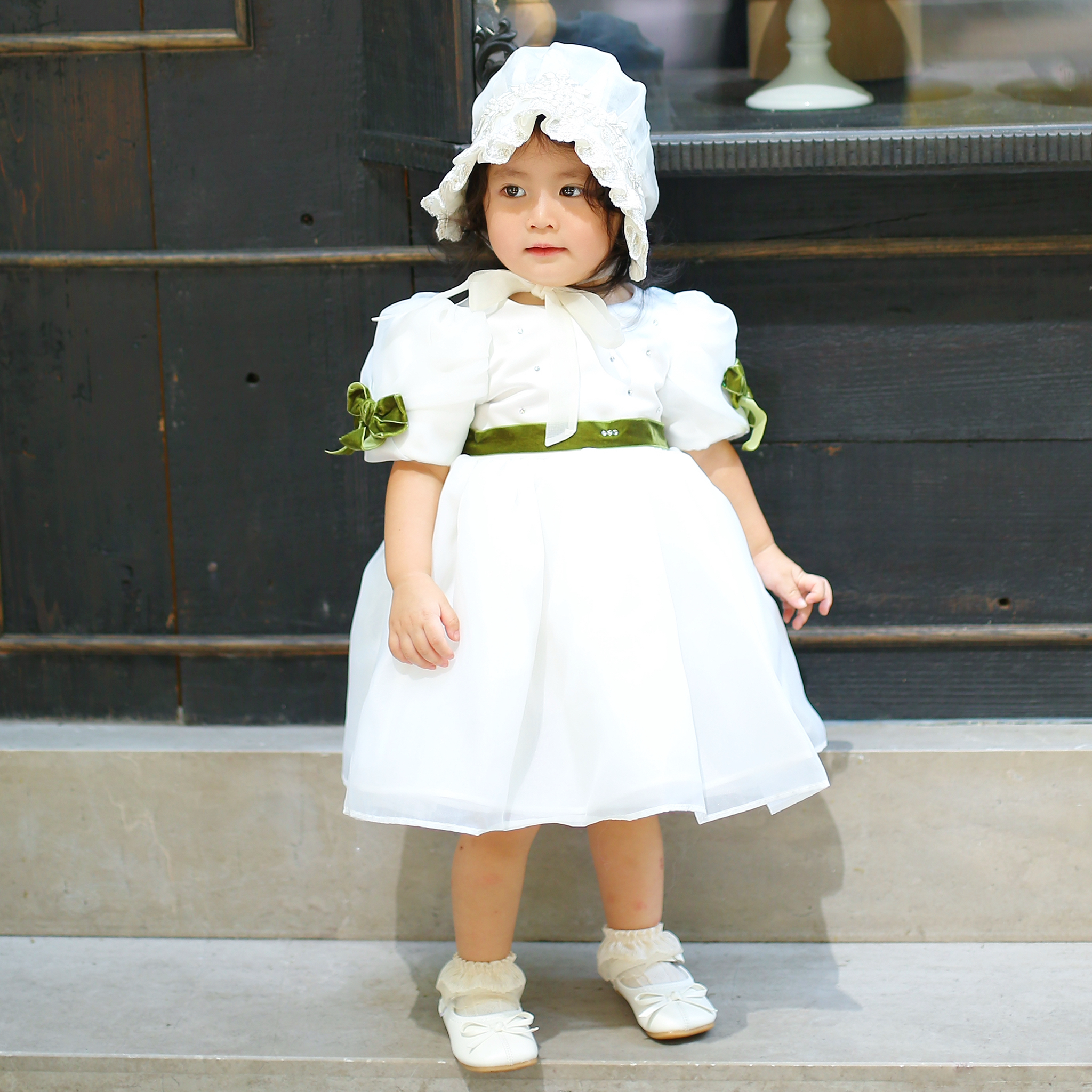 Hanakimi麒美英国高端婴幼儿礼服周岁生日礼物女童欧根纱公主裙
