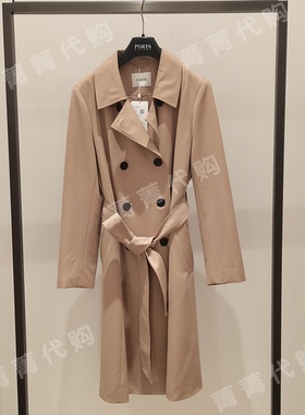PORTS宝姿国内专柜正品代购24秋冬款风衣外套LT9T003LWW022 9800