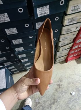 新款时尚女鞋尖头细跟高跟鞋女鞋19252黄色