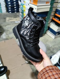 儿童马丁靴棉鞋处理舒适百搭男女同款黑色