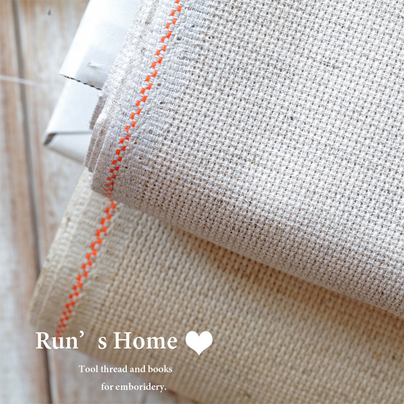 德国14ct棉麻混纺2色十字绣布