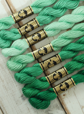 法国DMC 5号蕾丝线 珍珠棉 25米 绿色系（一） 刺绣/流苏线 23色