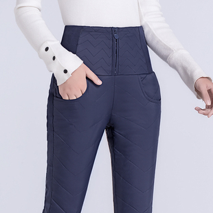 女外穿高腰加厚双面羽绒棉裤 子女士羽绒裤 女冬季 显瘦裤 修身 羽绒裤