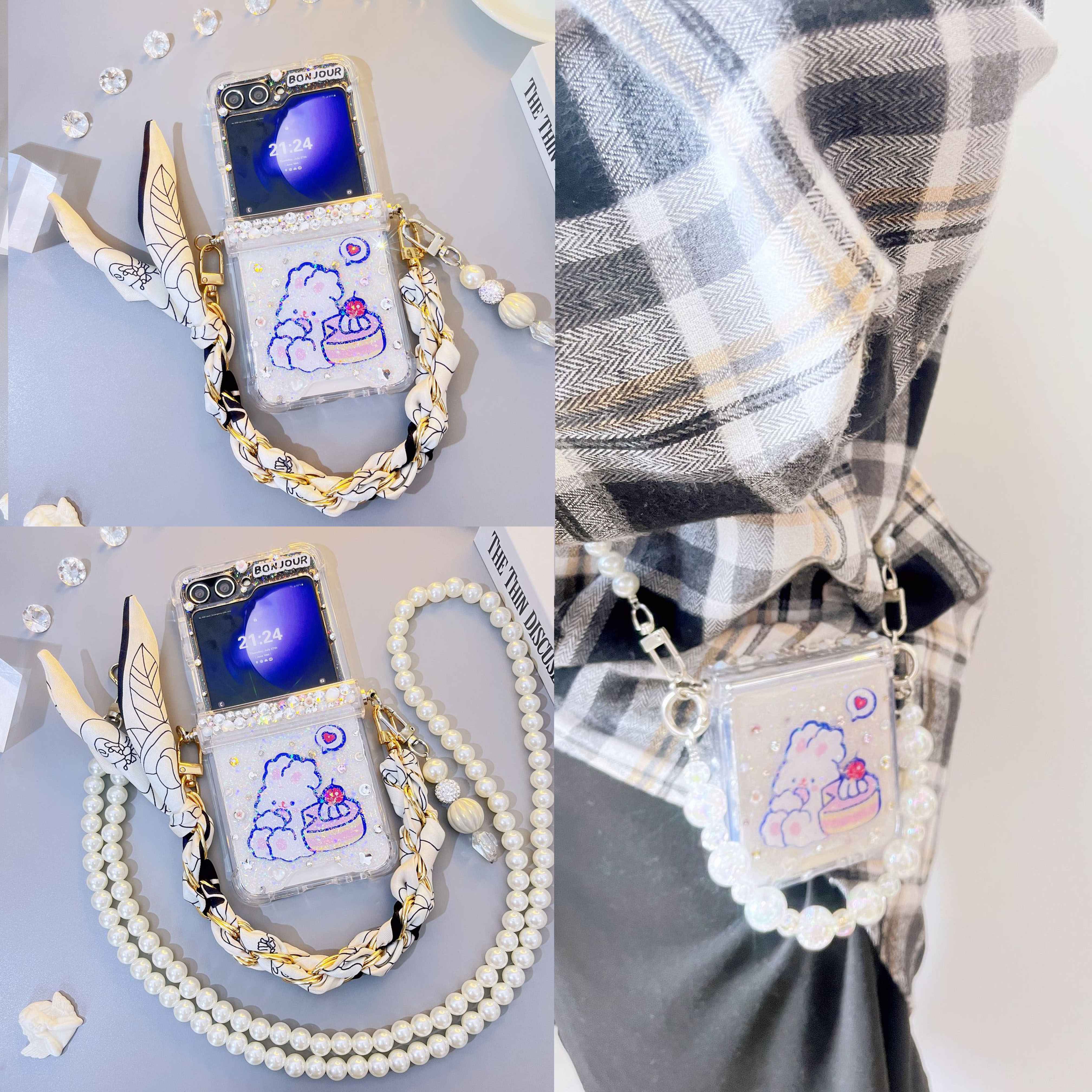 镶钻滴胶萌萌达三星卡通ZFlip6