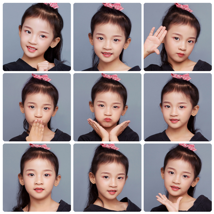 韩式儿童影楼样片客样照女孩潮童纯色摄影宝宝女孩放大新款