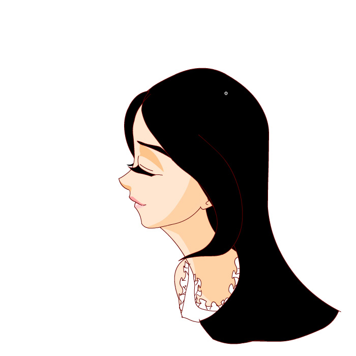 头发随风飘动曲线运动规律s形波形手绘逐帧动画源文件flash