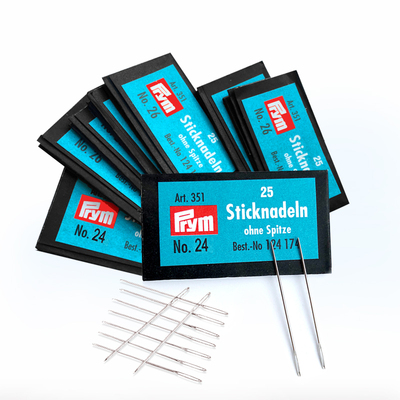 德国Prym绣针十字绣针11CT中格24号针26/22/20号针小格一包25枚