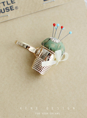 日本进口金龟LITTLE HOUSE 超可爱可调节戒指针插432401