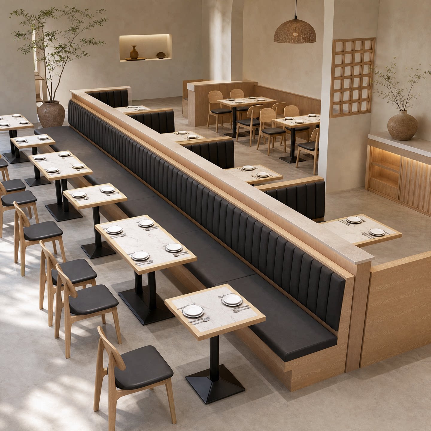 定制商用靠墙储物卡座沙发餐饮店粉面馆小吃店快餐店实木桌椅组合