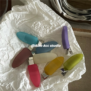 AIKO 果冻水滴彩色鸭嘴夹化妆夹无痕刘海夹 ACC韩国春夏新款