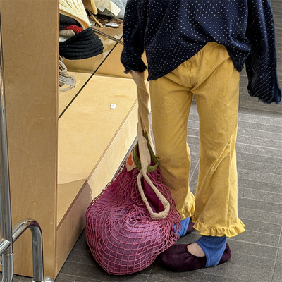 AIKO ACC韩系儿童春夏新款复古九分喇叭裤打底裤女童