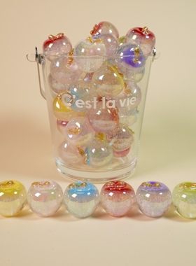 精品电镀夜光大苹果桌面摆件装饰