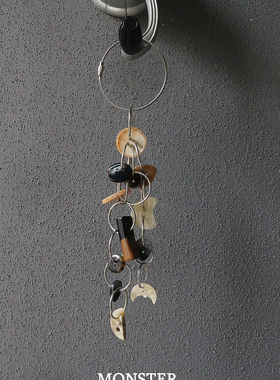 复古金属cleanfit钥匙扣登山扣男挂件2023年新款高级感腰间配件潮