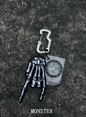 cleanfit钥匙扣配件登山扣骷髅挂件绳腰间配饰y2k小众挂件vibe潮