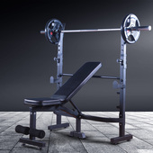 新航线多功能举重床可调节卧推床深蹲架杠铃片床家用胸肌力量训练