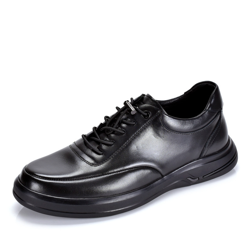 撤柜男鞋2025秋季新款真皮防滑厚底板鞋商务休闲皮鞋软底运动鞋