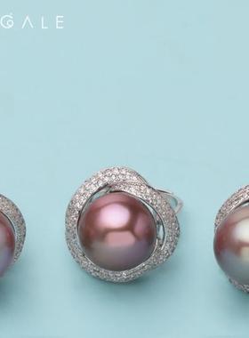 【JG】P1086-S925淡水紫珍珠戒指多样性发一（有核）