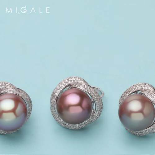 【JG】P1086-S925淡水紫珍珠戒指多样性发一（有核）