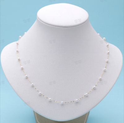 18K金满天星26珠baby珍珠满项链 C213