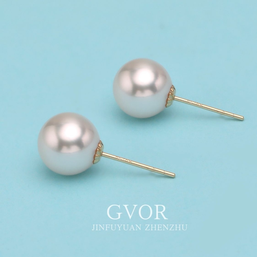 18K海水akoya珍珠耳钉 C909(可自选点位）