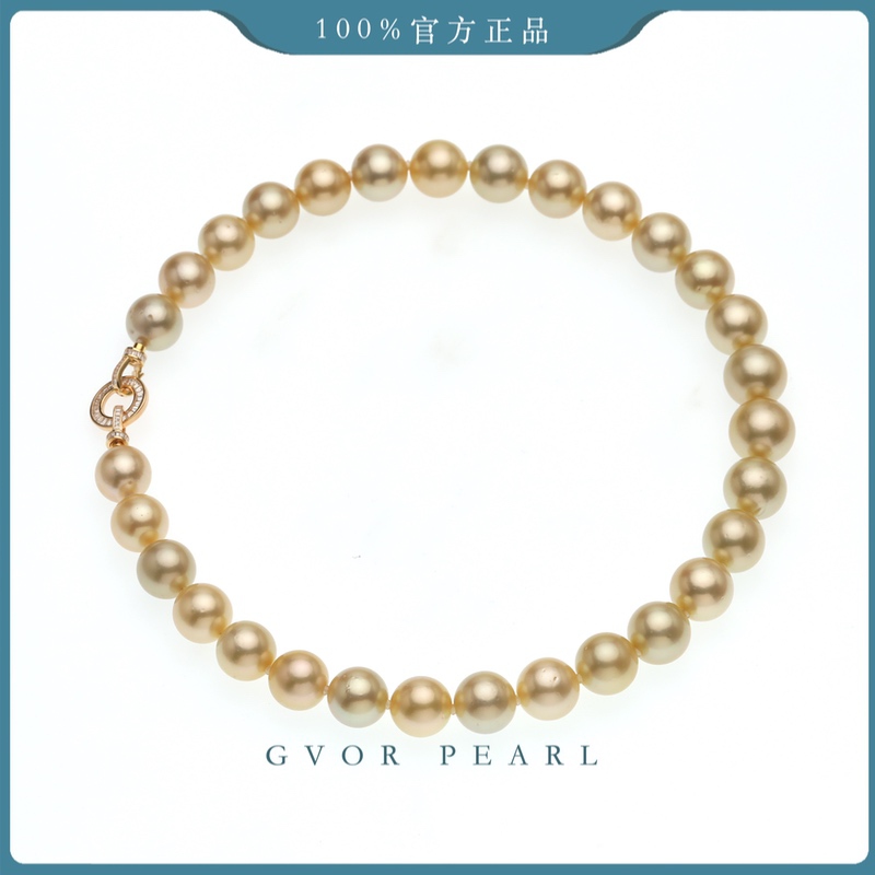 S925海水金珍珠项链 11-14MM A1756