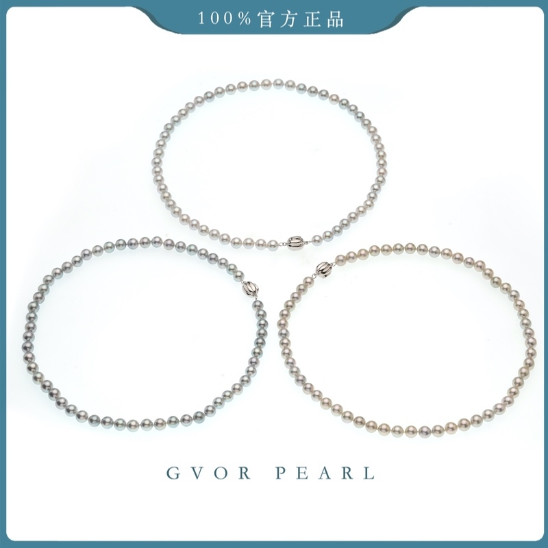 真品 6A真多麻丨7-8mm 海水灰珍珠项链S925 多样性发一件 A1778