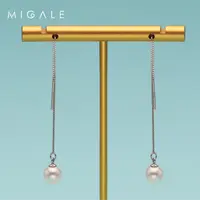 S925银淡水白珍珠耳线【无核】