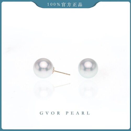 正品 极光臻选丨18K海水澳白珍珠耳钉11-12mm