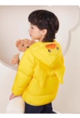 B.Duck小黄鸭冬季 男女童羽绒服宝宝连帽服儿童加厚外套可爱保暖