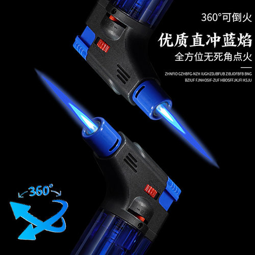 喷枪防风直冲充气打火机户外烧烤便携神器艾炙艾柱点火枪