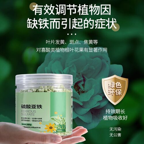 硫酸亚铁土壤绿植亚花肥花酸性喜防黄叶补铁栀子调酸花卉调酸改良