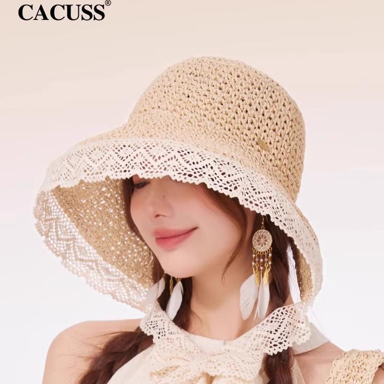 CACUSS草帽女春夏遮阳帽太阳帽图片