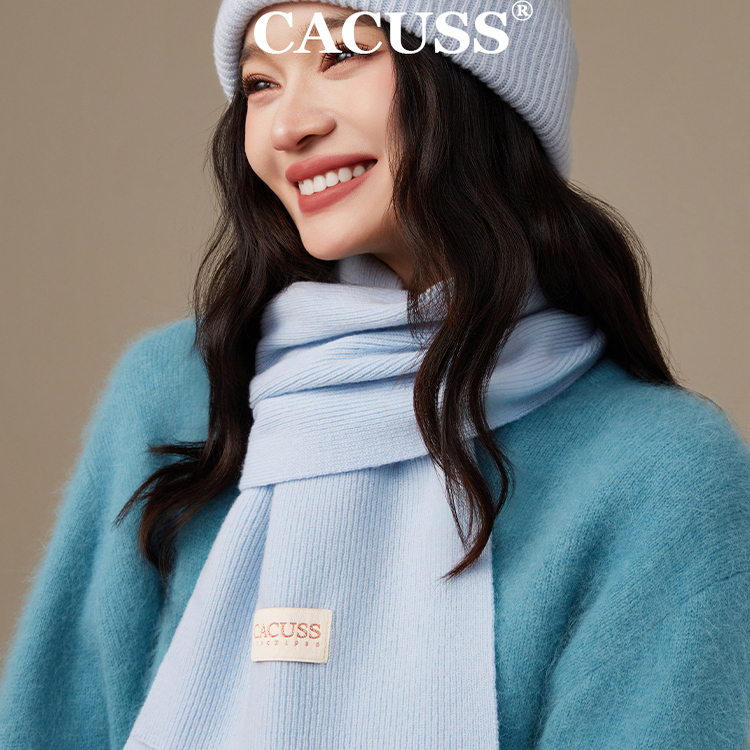 CACUSS羊毛围巾女士冬季韩系围脖
