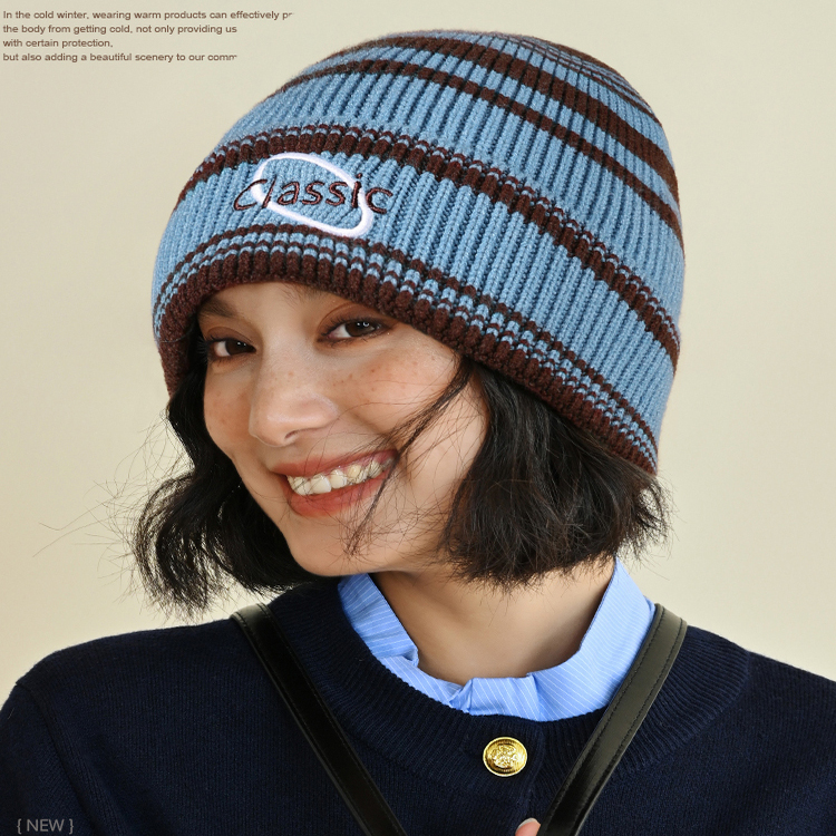 CACUSS针织帽子女冬冷帽毛线帽