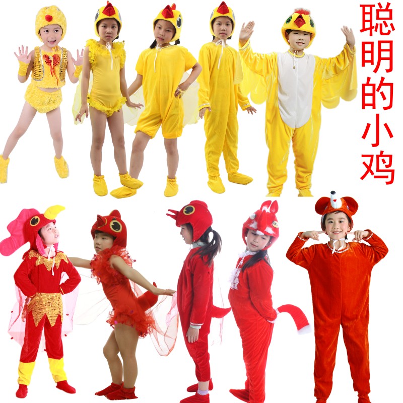 儿童聪明的小鸡演出幼儿母鸡扮演