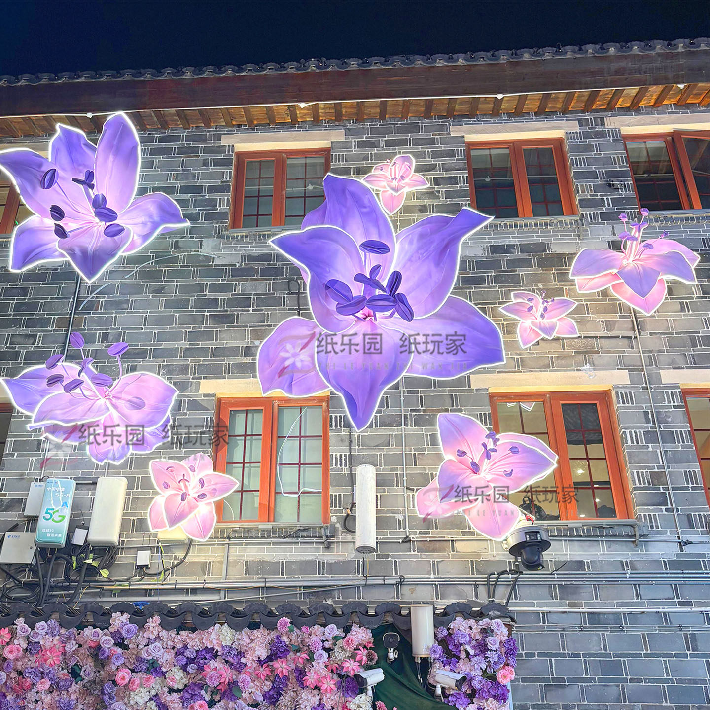 纸玩家婚礼布置摄影道具橱窗美陈大型手工艺制作EVA仿真带灯百合,个性定制/设计服务/DIY,道具定制,淘宝优惠券,粉丝福利购,淘宝优惠卷