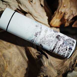 杭州特色走运拱墅自古繁华保温杯中国风复古不锈钢水杯礼品大容量