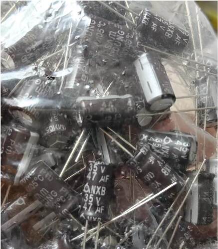 余料600只35V47UF进口韩国三莹6*11铝电解电容NXB银字系列原包装