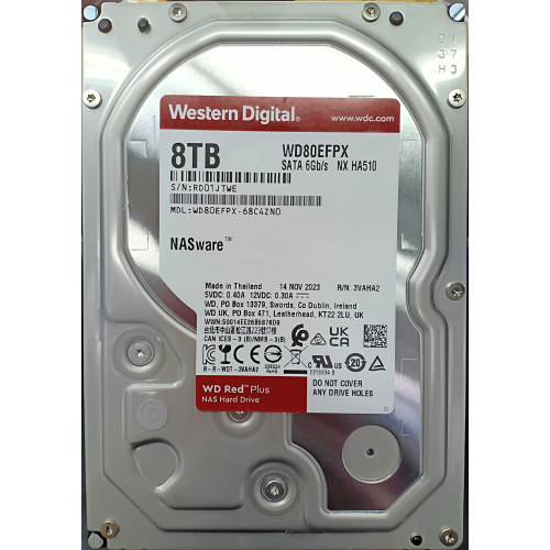 国行WD/西部数据 WD80EFPX 4T/6T/8T 台式机电脑硬盘 红盘NAS硬盘