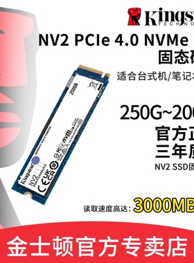 假一罚十行货 金士顿NV2 M.2固态硬盘NVME协议 250G/500G/1T/2T