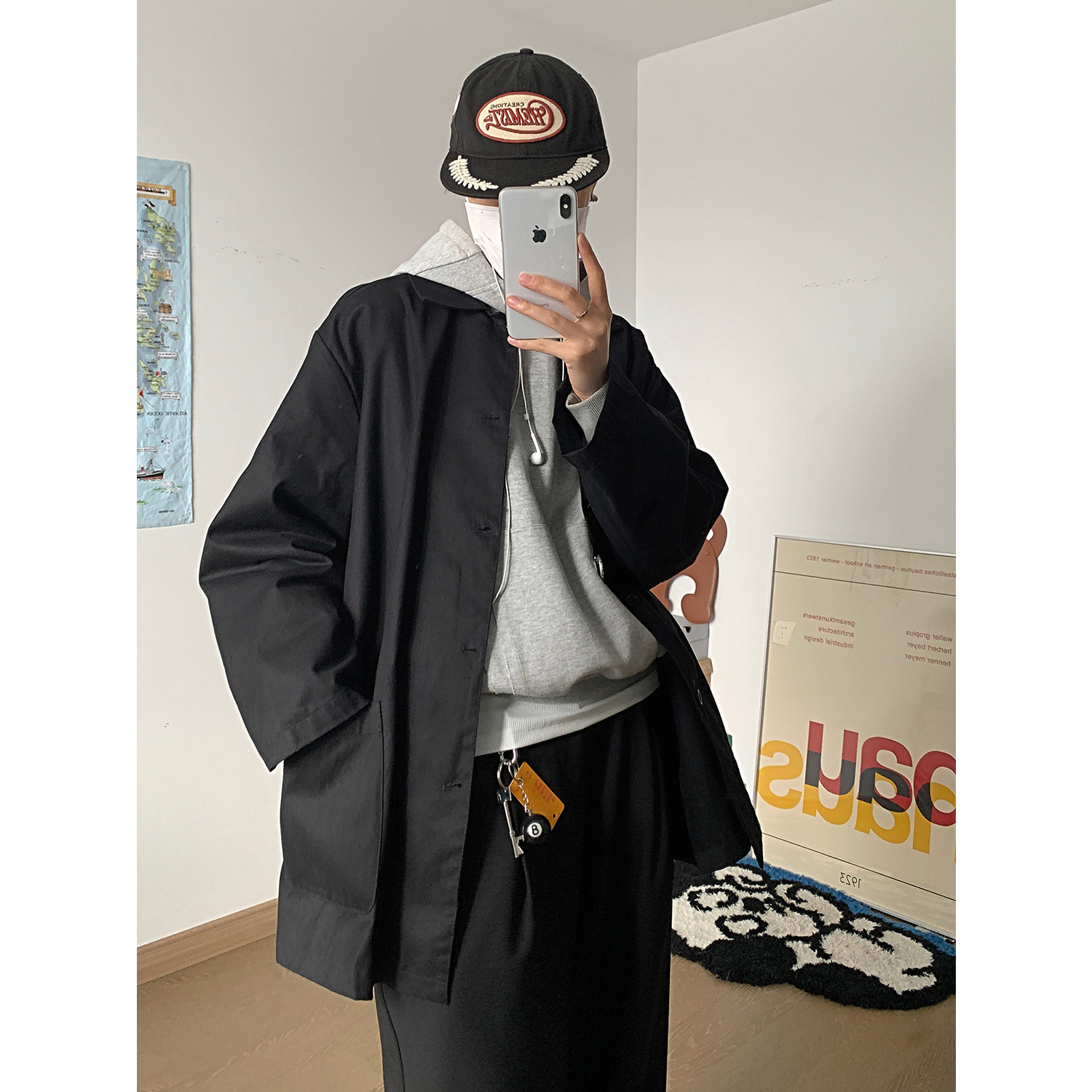 秋季美式复古工装风衣A228/F492/P110,男装风衣,电商A228