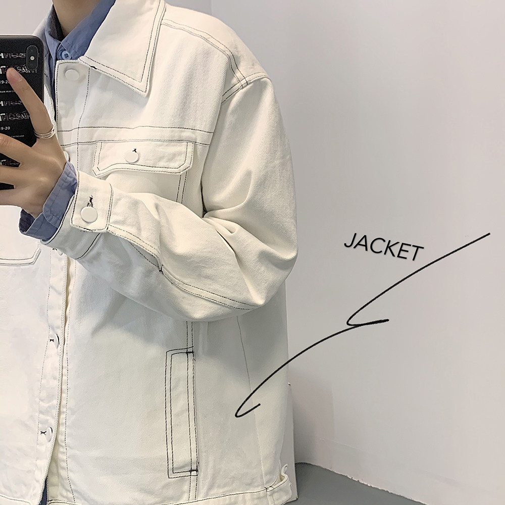 2023春季纯色男女情侣牛仔夹克A228/JK530/P105,男装夹克,电商A228