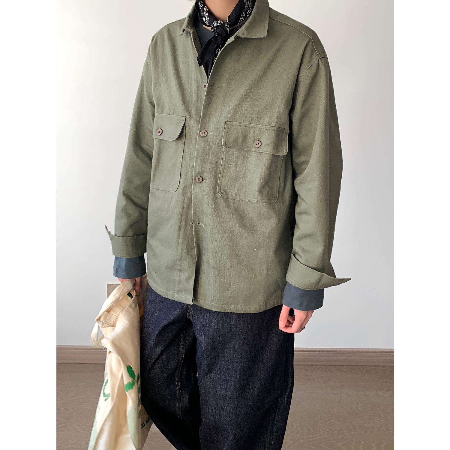 复古翻领夹克男潮牌宽松休闲工装薄款JK553/P100,男装夹克,电商A228