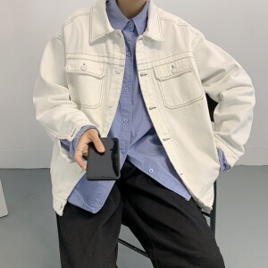 2023春季纯色男女情侣牛仔夹克 A228/JK530/P105图片