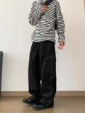 春季新款韩版工装垂坠感长裤K640/P85，男装工装外套，电商A228
